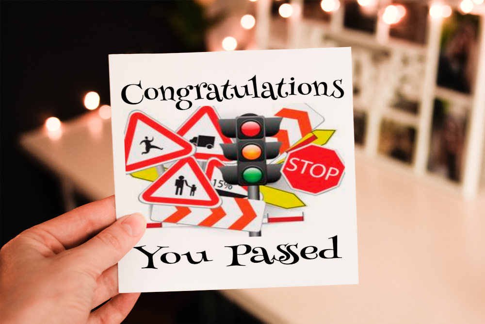 Congratulations On Passing Your Driving Test, Personalised Card